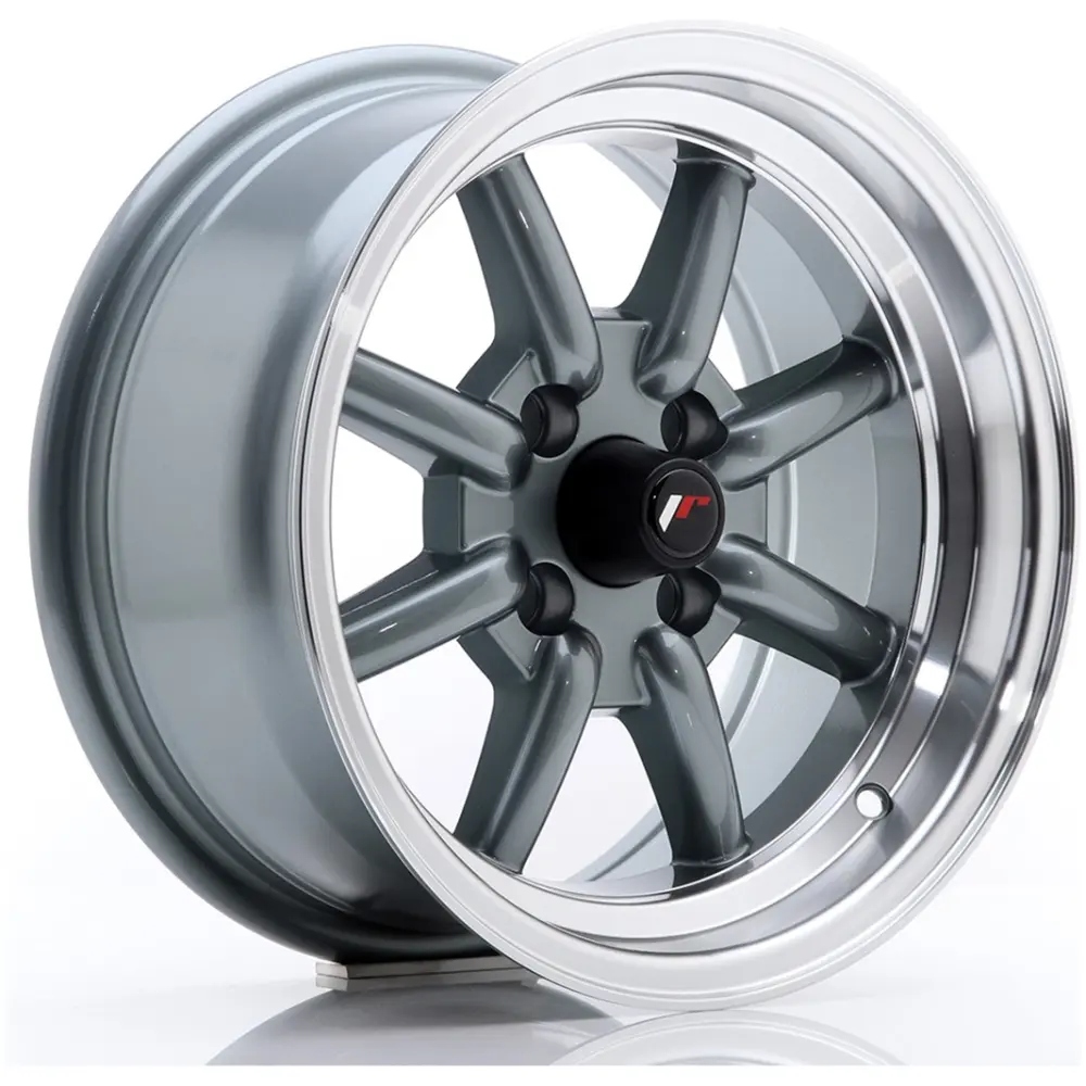 JR Wheels JR19 14x7 ET0 4x100 Gun Metal w/ Machined Lip