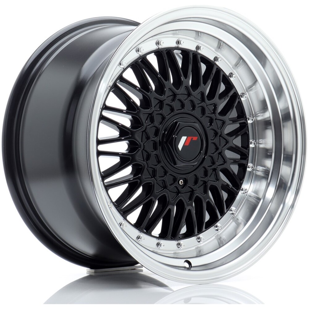 JR Wheels JR9 17x10 ET20 BLANK Gloss Black w/ Machined Lip