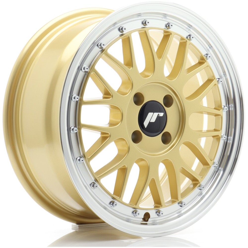 JR Wheels JR23 16x7 ET40 4x100 Gold w/ Machined Lip
