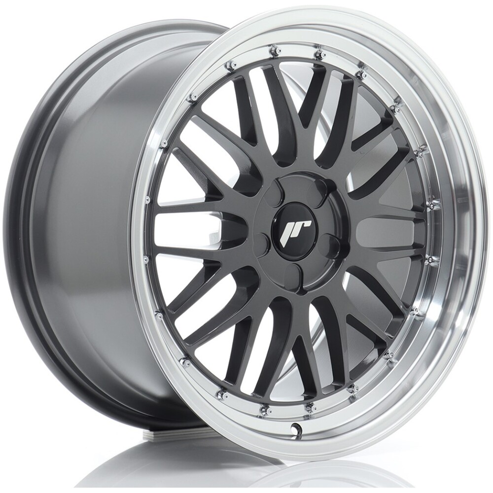 JR Wheels JR23 19x9 ET20-40 5H BLANK Hyper Gray w/ Machined Lip