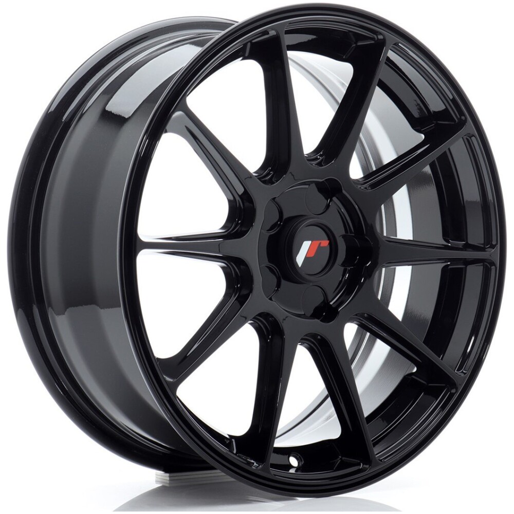 JR Wheels JR11 17x7 ET20-38 BLANK Gloss Black