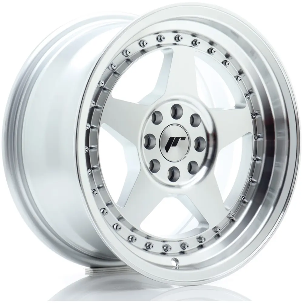 JR Wheels JR6 16x8 ET25 4x100/108 Silver Machined Face