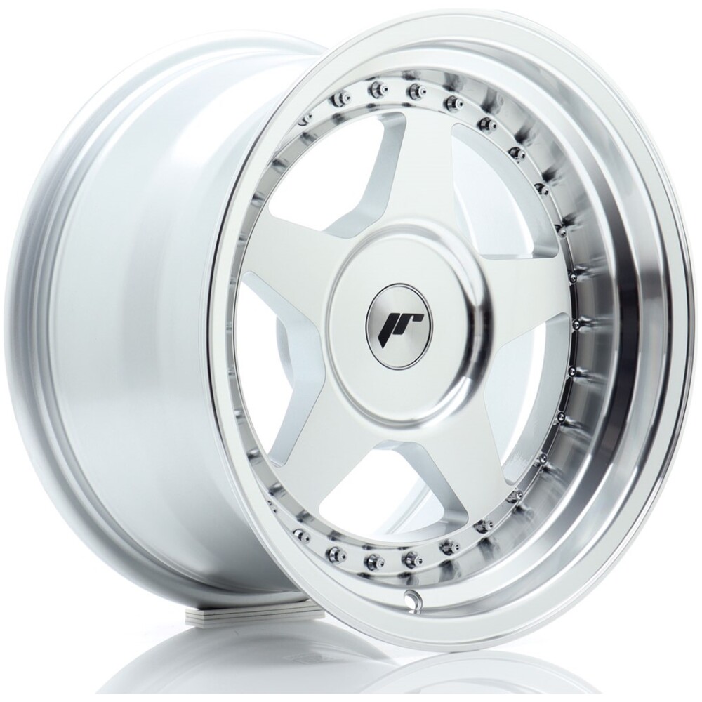 JR Wheels JR6 16x9 ET0-20 BLANK Silver Machined Face