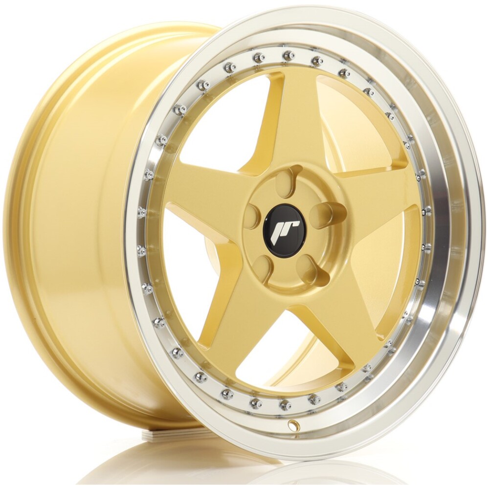 JR Wheels JR6 18x9,5 ET20-40 5H BLANK Gold w/ Machined Lip