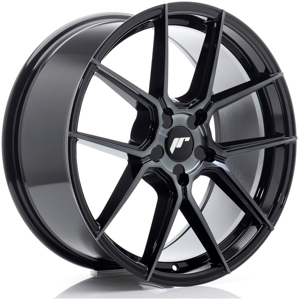 JR Wheels JR30 19x8 ET20-40 5H BLANK Black Machined w/ Tinted Face