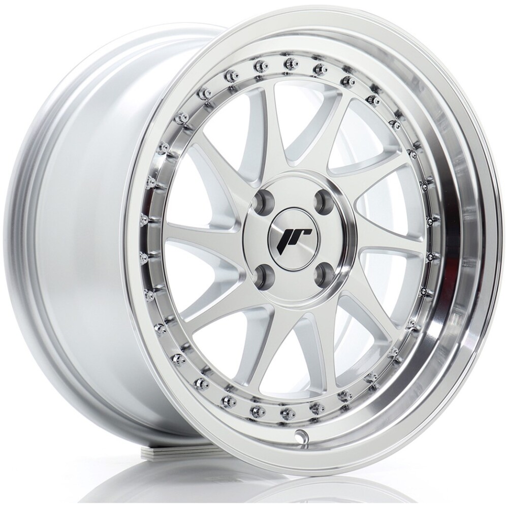 JR Wheels JR26 16x8 ET30 4x100 Silver Machined Face