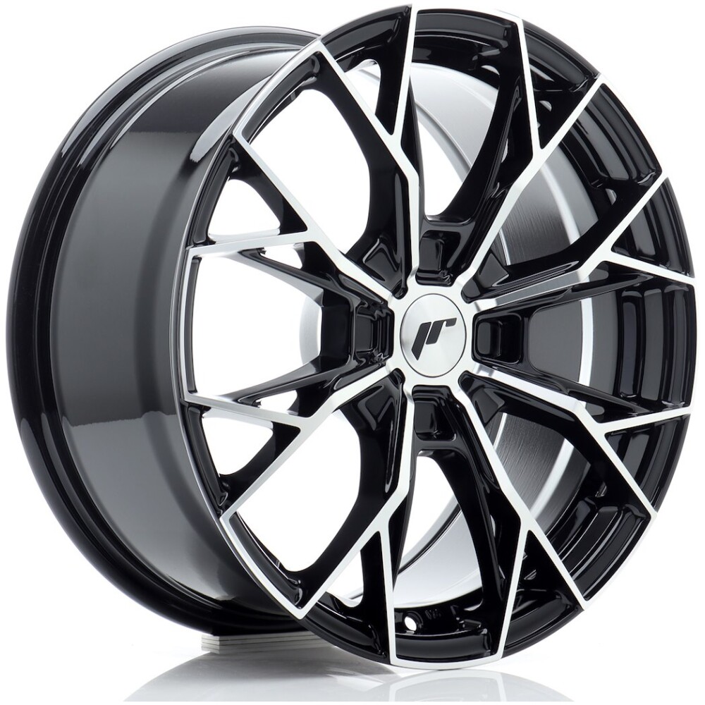 JR Wheels JR49 17x8 ET20-40 4H BLANK Gloss Black Machined Face