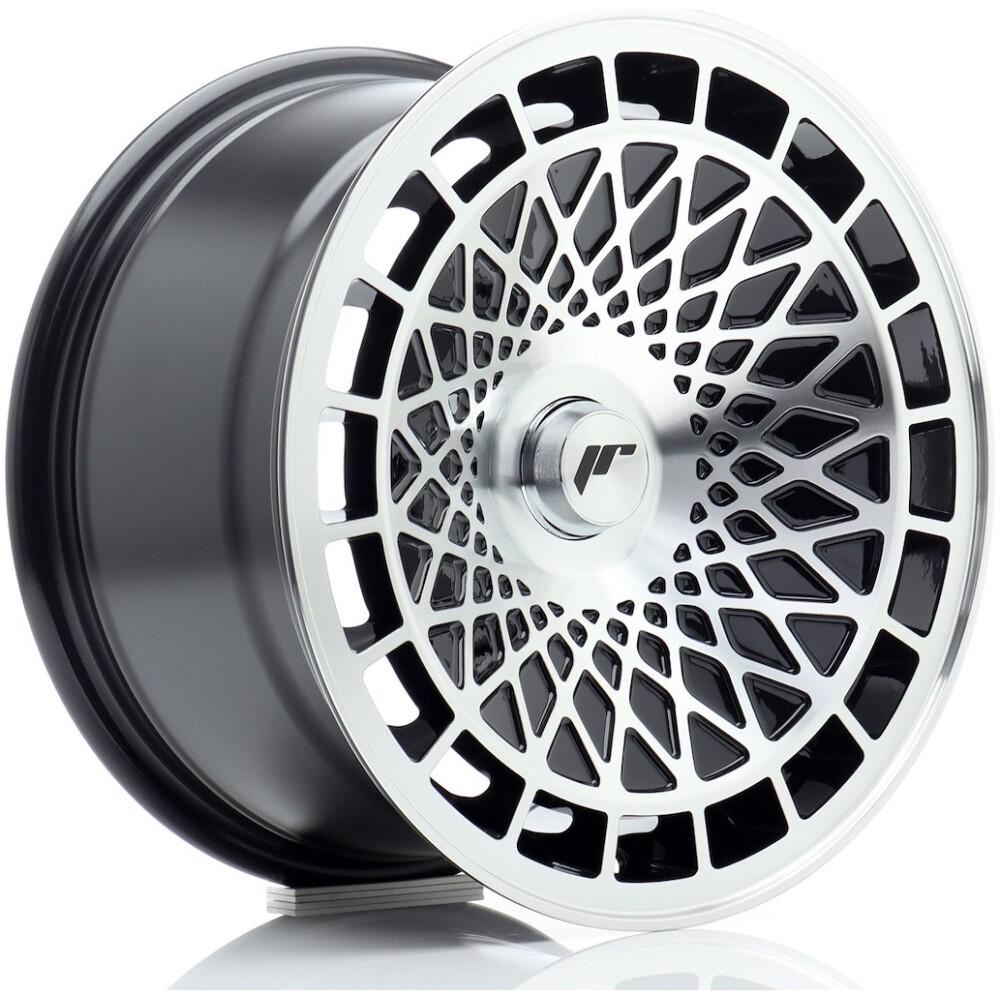 JR Wheels JR14 15x8 ET15-25 BLANK Gloss Black Machined Face