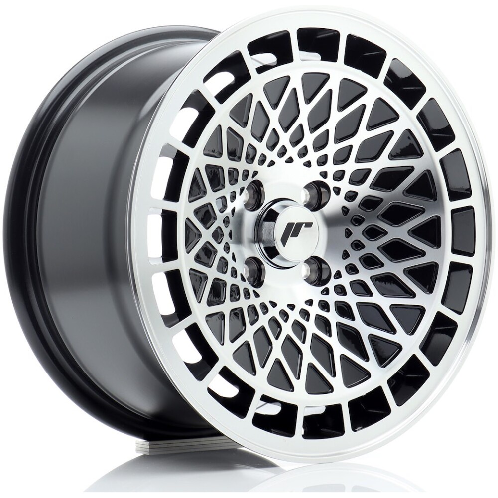JR Wheels JR14 15x8 ET25 4x100 Gloss Black Machined Face