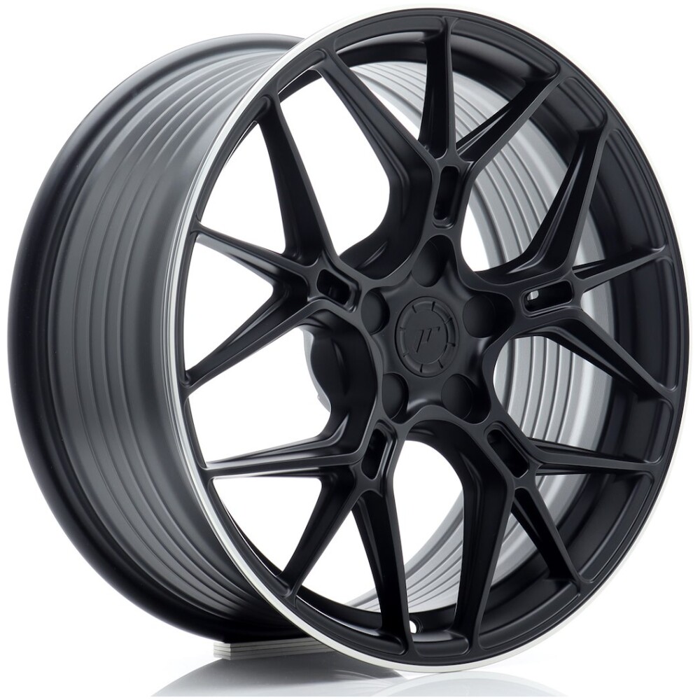 JR Wheels JR51 18x8 ET20-45 5H BLANK Satin Black w/ Machined Lip