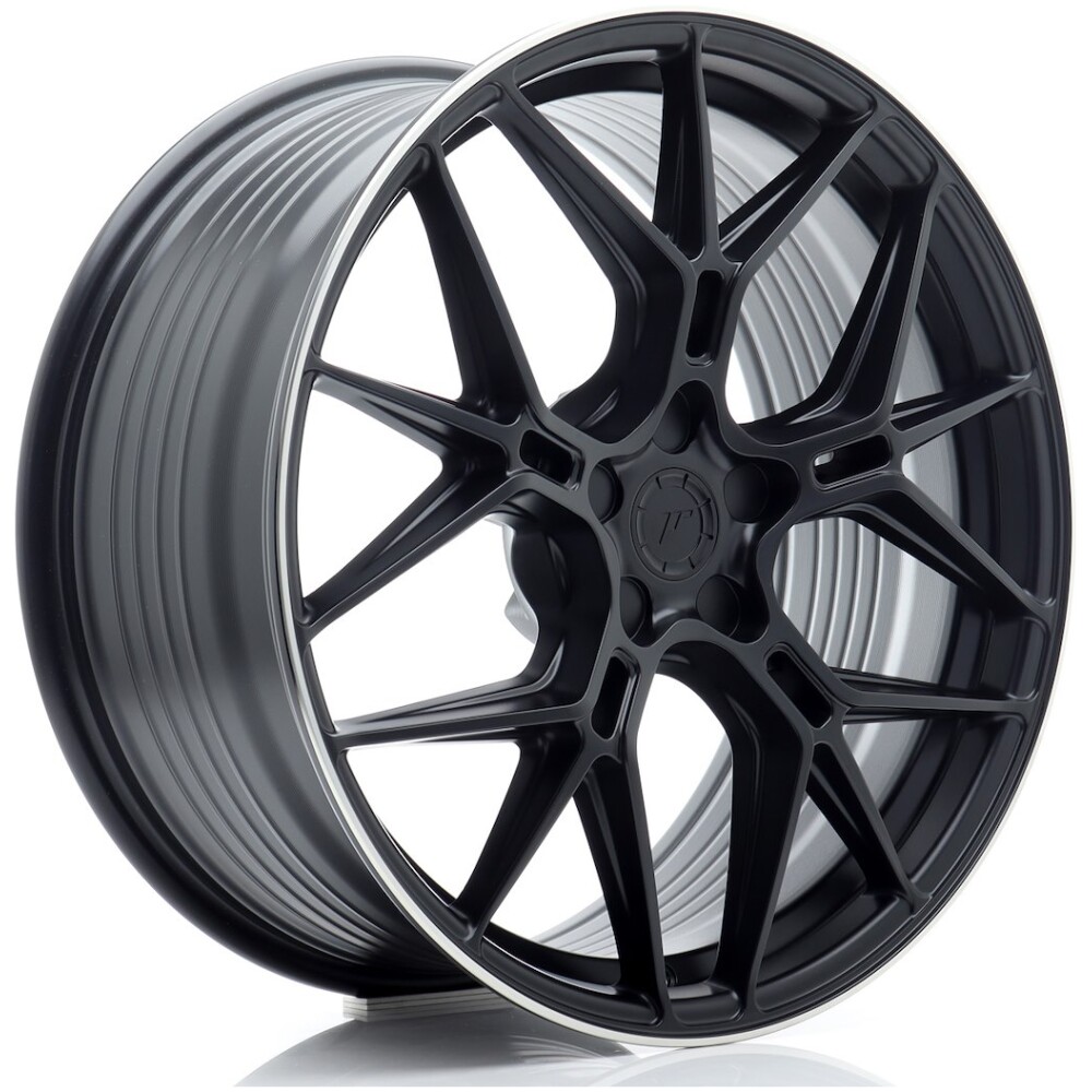 JR Wheels JR51 20x9 ET20-51 5H BLANK Satin Black w/ Machined Lip