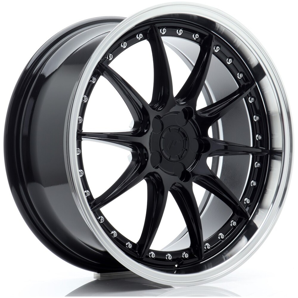 JR Wheels JR41 19x8,5 ET15-35 5H BLANK Gloss Black w/ Machined Lip